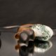 Ręcznie rzeźbiony wisiorek z orzecha, agat mszysty– biżuteria z duszą natury - pirografia prezent dla kobiety dla niej Unique Jewelry Design