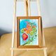 Akwarela w drewnianej ramce 15*20 cm