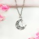 Naszyjnik Kamień Księżycowy Księżyc stal chirurgiczna wisiorek handmade wirewrapping