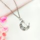 Naszyjnik Kamień Księżycowy Księżyc stal chirurgiczna wisiorek handmade wirewrapping