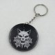 Brelok gotycki z żywicy z kotem i różami brelok_print Goth 006