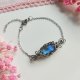 Bransoletka Labradoryt stal chirurgiczna handmade wirewrapping