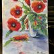 Maki polne Original Akwarela A4