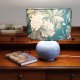 Lampa ceramiczna z abażurem z tkaniny "błękitna wiosna" wys 35cm