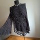 Ażurowy asymetryczny sweter handmade