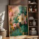 ZESTAW PLAKATÓW 40x50 cm Kwiaty na abstrakcji  (set217)