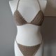 Bikini szydełkowe beżowe XS