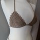 Bikini szydełkowe beżowe XS