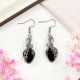 Kolczyki Onyks stal chirurgiczna handmade wirewrapping