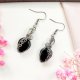 Kolczyki Onyks stal chirurgiczna handmade wirewrapping
