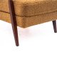 Żółty fotel vintage z tkaniny bouclé, Dania, lata 60. Po renowacji.