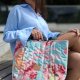 Pikowana torba shopper Kolorowe Małpki