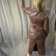 long chocolate dress