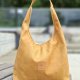 Torba Hobo z nubuku Miodowa