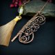 Miedziana zakładka do książki wire wrapping