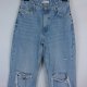 Zara szerokie spodnie jeans dziury / 38