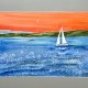 Gorące niebo Chorwacji 30/40cm. Original Akwarela A3