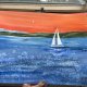 Gorące niebo Chorwacji 30/40cm. Original Akwarela A3
