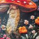 Poszewka na poduszkę w stylu Vintage Muchomor Las prezent Cottage Folk kwiaty Woodland