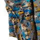Koszula męska Simon Carter M/L vintage retro auta żółto-niebieska bawełna 100% made in Portugal casual elegancka