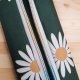 Etui organizer z tęczowym zamkiem stokrotki handmade OP03