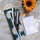 Etui organizer z tęczowym zamkiem stokrotki handmade OP03