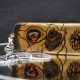 Wisiorek "Orzech, bursztyn i drzewo życia" –żywioł ognia i bursztynowego światła, pirografia, prezent; Amber and Wood Pendant, biżuteria