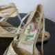 RAS wiązane espadryle tkanina cekiny 36 - 23 cm