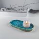 Jeżówki, ceramiczna podstawka na biżuterię lub tealight