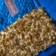 Niebieska listonoszka z kominem patchwork