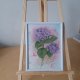Akwarela w białej ramce Hortensja 21*16 cm