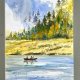 Las, rzeka i rybacy original A4