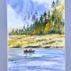 Las, rzeka i rybacy original A4
