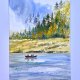 Las, rzeka i rybacy original A4