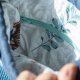 Granatowa listonoszka z kominem patchwork