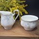 Trio Royal Albert mlecznik cukiernica i podstawka wzór Satin Rose