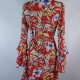 Retro & Icone kopertowa sukienka mini falbany / M