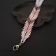 Elegancka Fioletowo Srebrna Bransoletka "Violet Silver Chevron"
