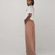 Eleganckie spodnie z dzianiny dresowej z szerokimi nogawkami wide-leg
