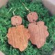 Kolczyki CHMURA organiczny kształt stal chirurgiczna w pudełeczku