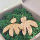 Kolczyki KWIAT organiczny kształt stal chirurgiczna w pudełeczku