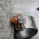 Surowy granat hessonit  - pierścień