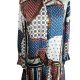 ZARA plisowana sukienka wzory patchwork