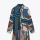 ZARA plisowana sukienka wzory patchwork