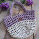 Ażurowa shopperka ze sznurka na szydełku handmade TSa01-02