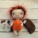 Lala - ŻUCZEK, dekoracja tekstylna, OOAK, pocket doll