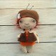 Lala - ŻUCZEK, dekoracja tekstylna, OOAK, pocket doll