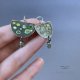 Kolczyki Green Dots & Apatite