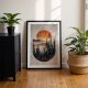 Plakat - 40x50 cm - Abstrakcyjny las (2-0745)