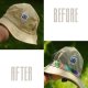 Bucket hat Brixton przeróbka handmade (upcycling)